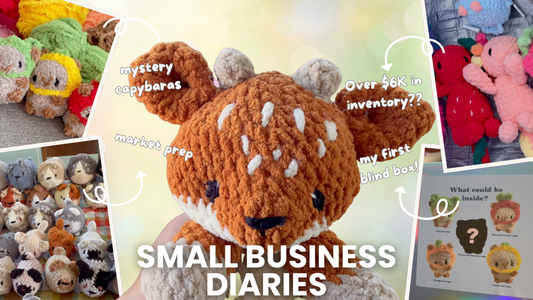Plushie Small Business Diaries | Harvest Fest market prep, designing blind boxes, SO MUCH inventory
