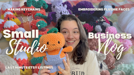 Halloween Market Prep Vlog for my Stuffed Animal Small Business | Spend the Week Crocheting and Sewing with Me