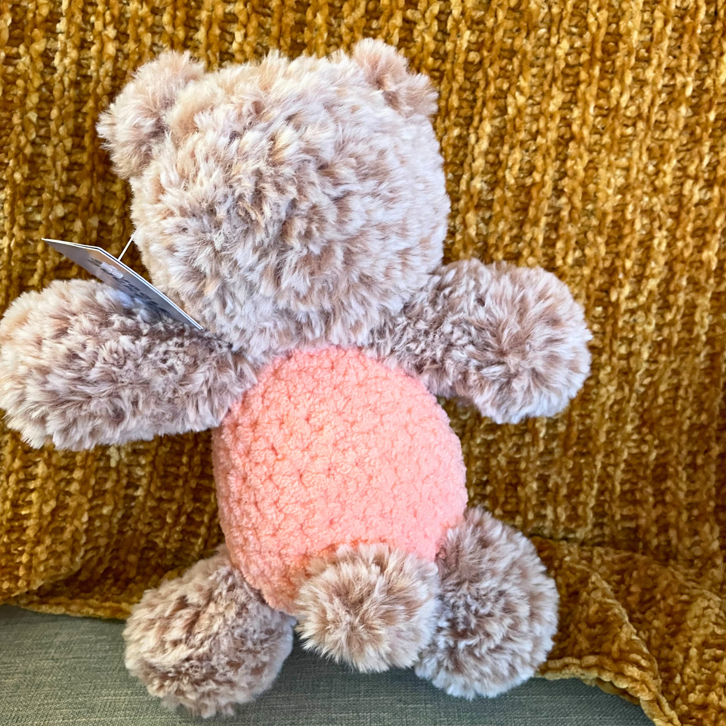 Peach the Fur Bear - Handmade Stuffed Animal Plush
