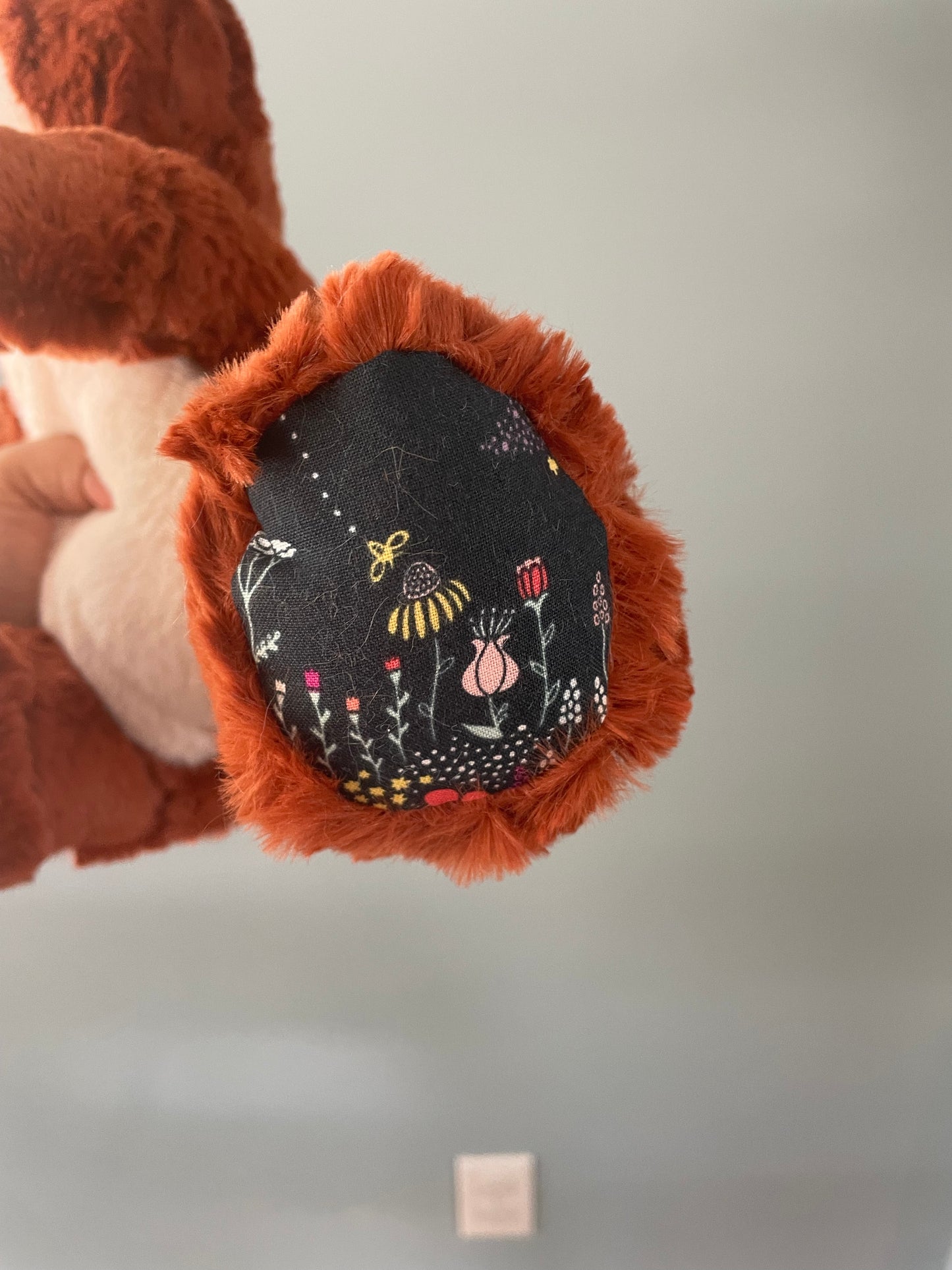 Ginger and Almond Floral Fox Stuffed Animal Plush