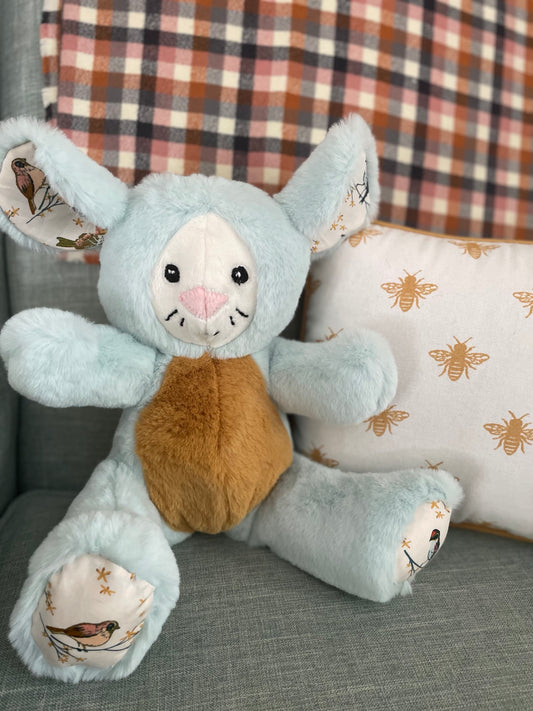 Blue and Gold Mouse Stuffed Animal Plush