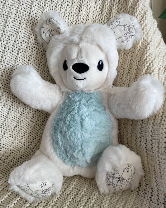 Pearl the Polar Bear - Handmade Weighted Stuffed Animal Plush