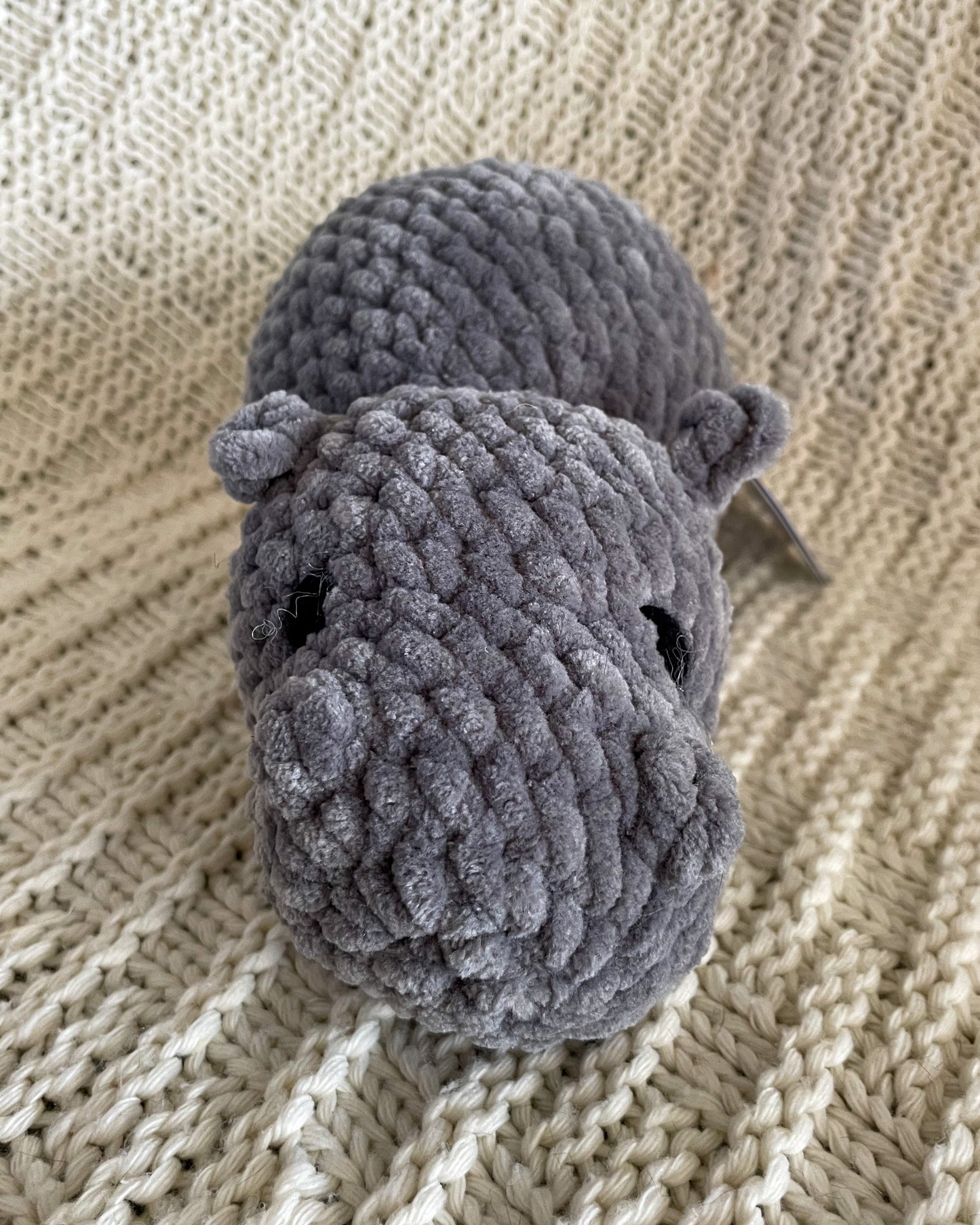 Small hippo - Handmade Crochet Stuffed Animal Plush
