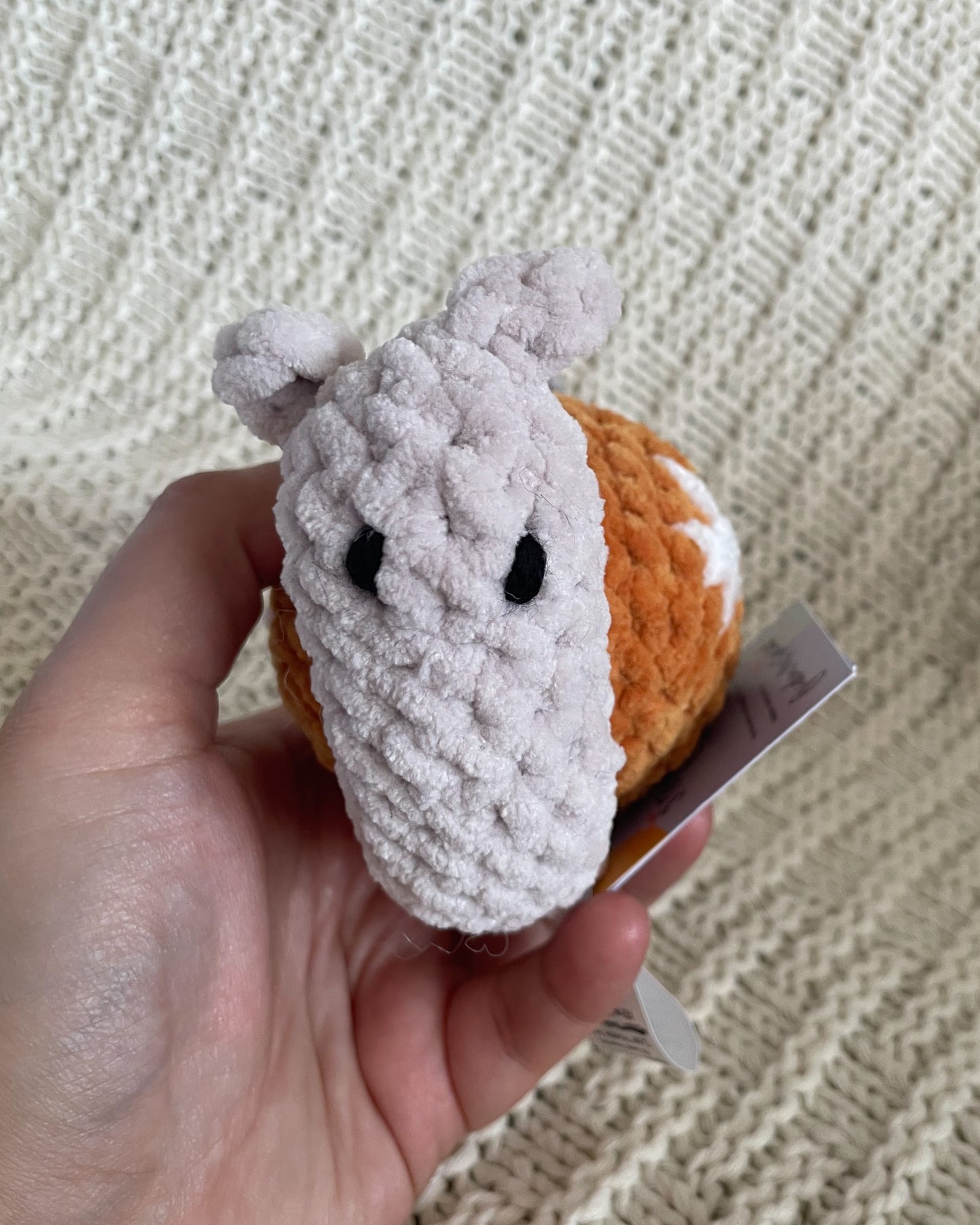Gold Ornament Holiday Snail - Handmade Crochet Stuffed Animal Plush