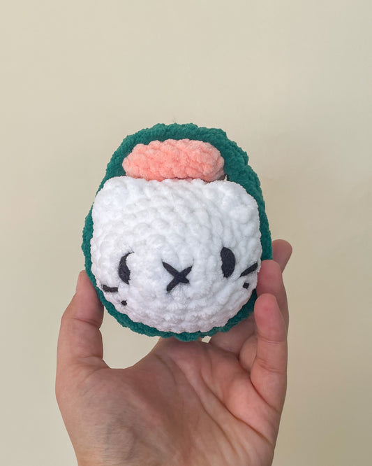 MADE TO ORDER - Sushi Cat, handmade stuffed animal plush