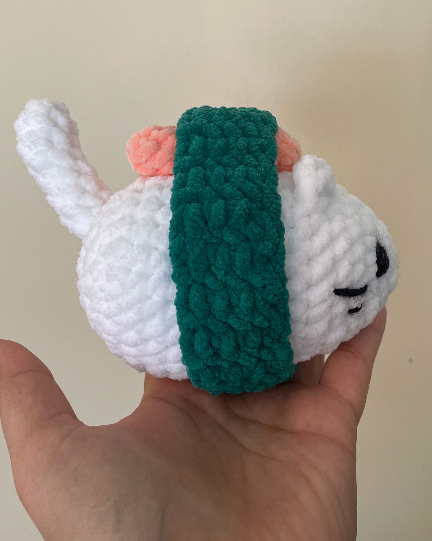 MADE TO ORDER - Sushi Cat, handmade stuffed animal plush