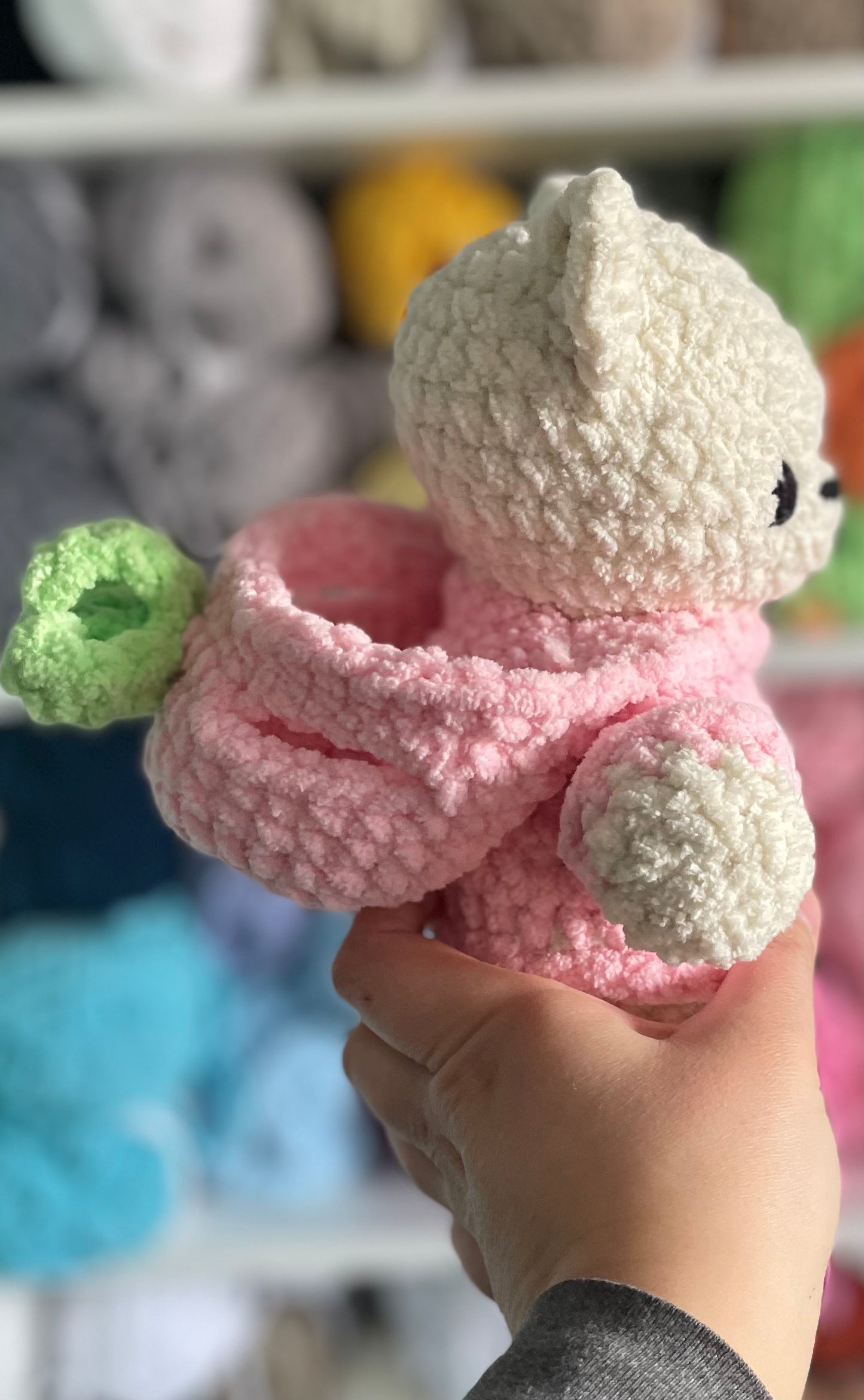 MADE TO ORDER - Custom Strawberry Bear wearing a hoodie, Valentine’s Day gift, handmade stuffed animal plush amigurumi