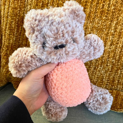 Peach the Fur Bear - Handmade Stuffed Animal Plush