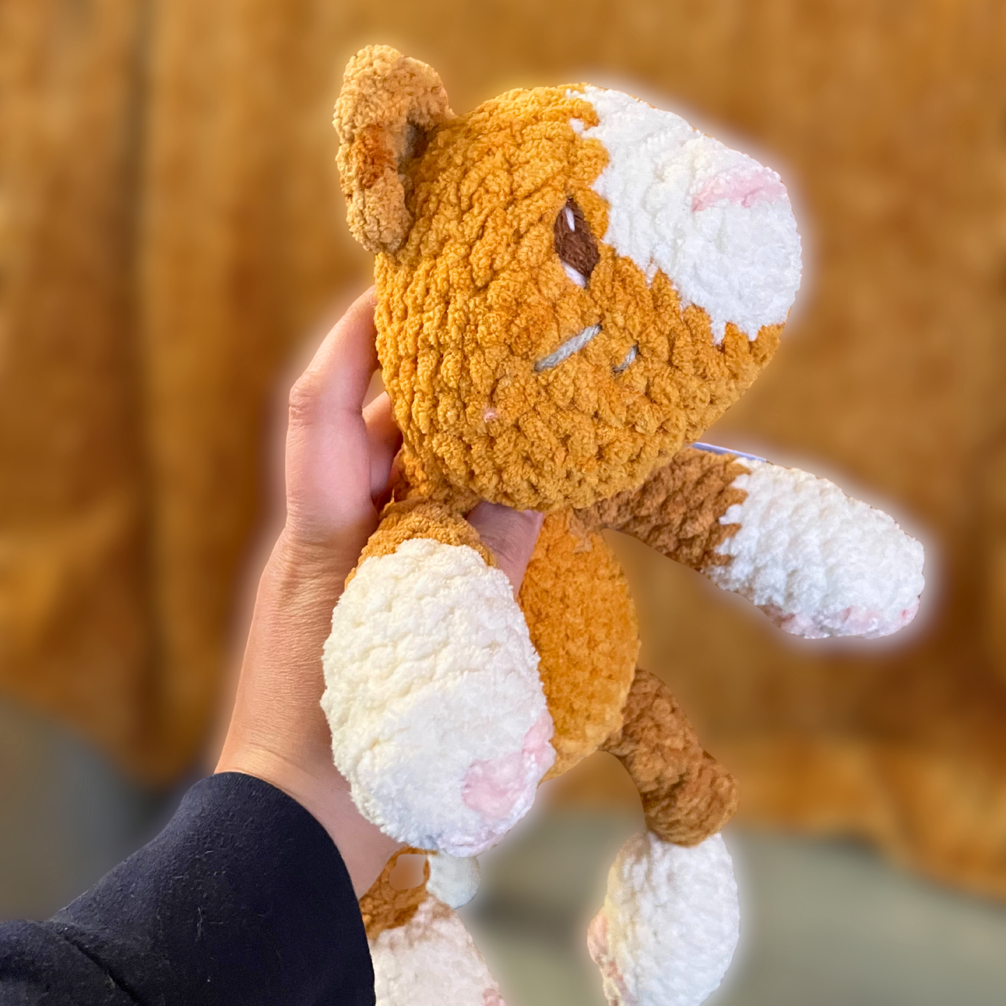 Floppy Orange Cat - Handmade Crochet Stuffed Animal Plush