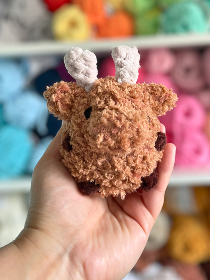 MADE TO ORDER - Mini Moose, handmade stuffed animal plush amigurumi