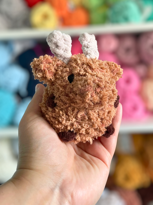 MADE TO ORDER - Mini Moose, handmade stuffed animal plush amigurumi