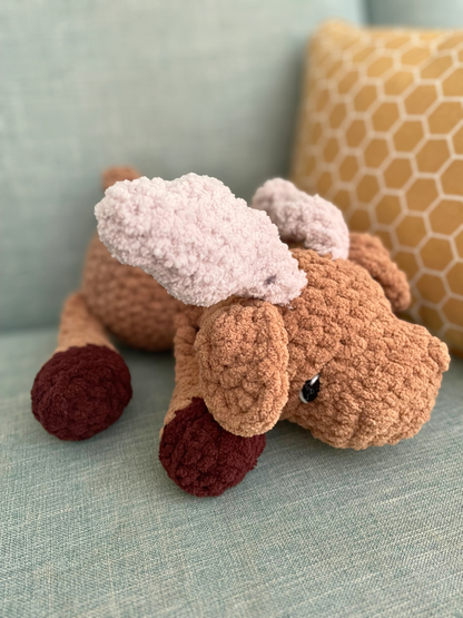 MADE TO ORDER - Floppy Moose, handmade stuffed animal plush amigurumi