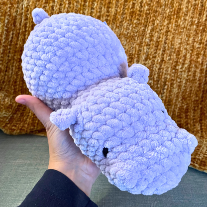 Hippo - Handmade Crochet Stuffed Animal Plush