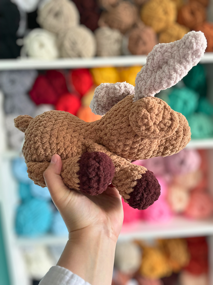 MADE TO ORDER - Floppy Moose, handmade stuffed animal plush amigurumi