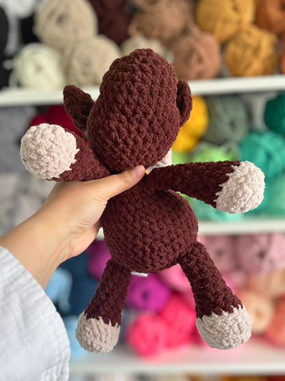 MADE TO ORDER - Floppy Moose, handmade stuffed animal plush amigurumi