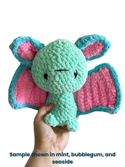 MADE TO ORDER - Pastel Colorblock Bat, Handmade stuffed animal plush