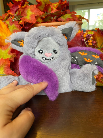 Fuzzy Bat - Handmade Stuffed Animal