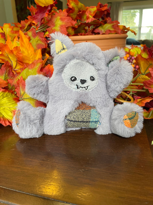 Mini Clyde the Werewolf - Handmade Stuffed Animal