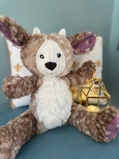 Brown and White Berry Deer Stuffed Animal Plush