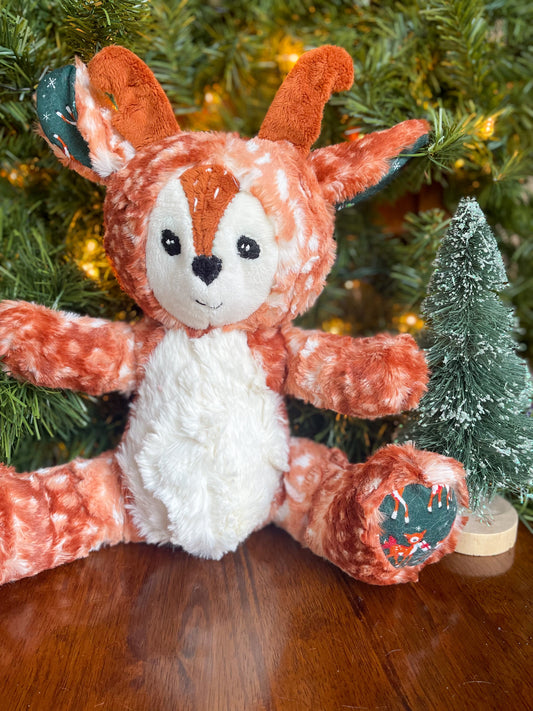 Ginger Reindeer - Handmade Christmas Stuffed Animal Plush