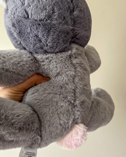 Gray and Rainbow Bear - Handmade Stuffed Animal Plush