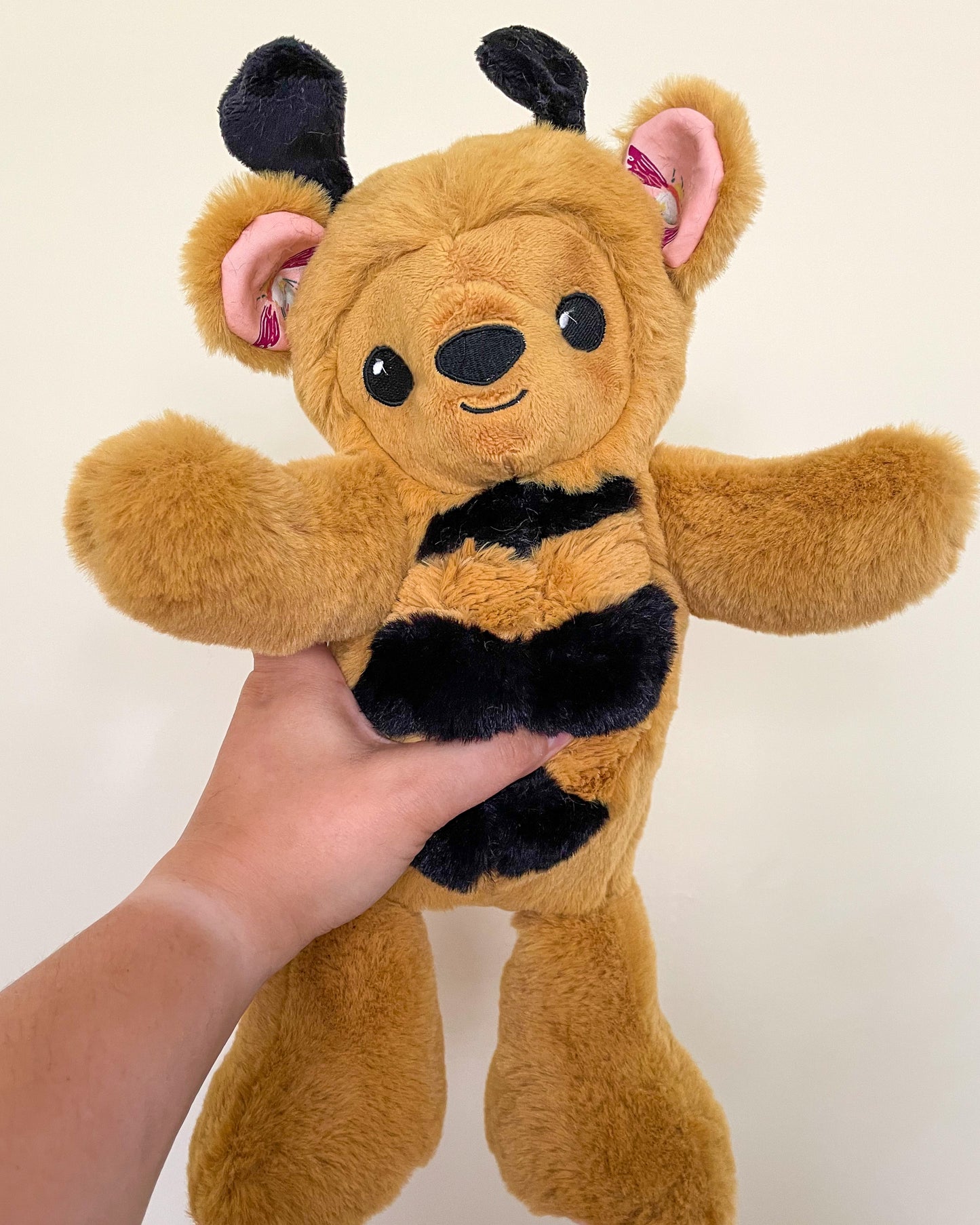 Marigold the Bumblebee Bear - Handmade Weighted Stuffed Animal Plush