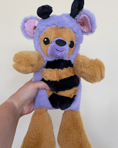 Iris the Bumblebee Bear - Handmade Weighted Stuffed Animal Plush