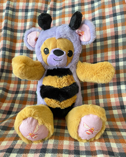 Iris the Bumblebee Bear - Handmade Weighted Stuffed Animal Plush