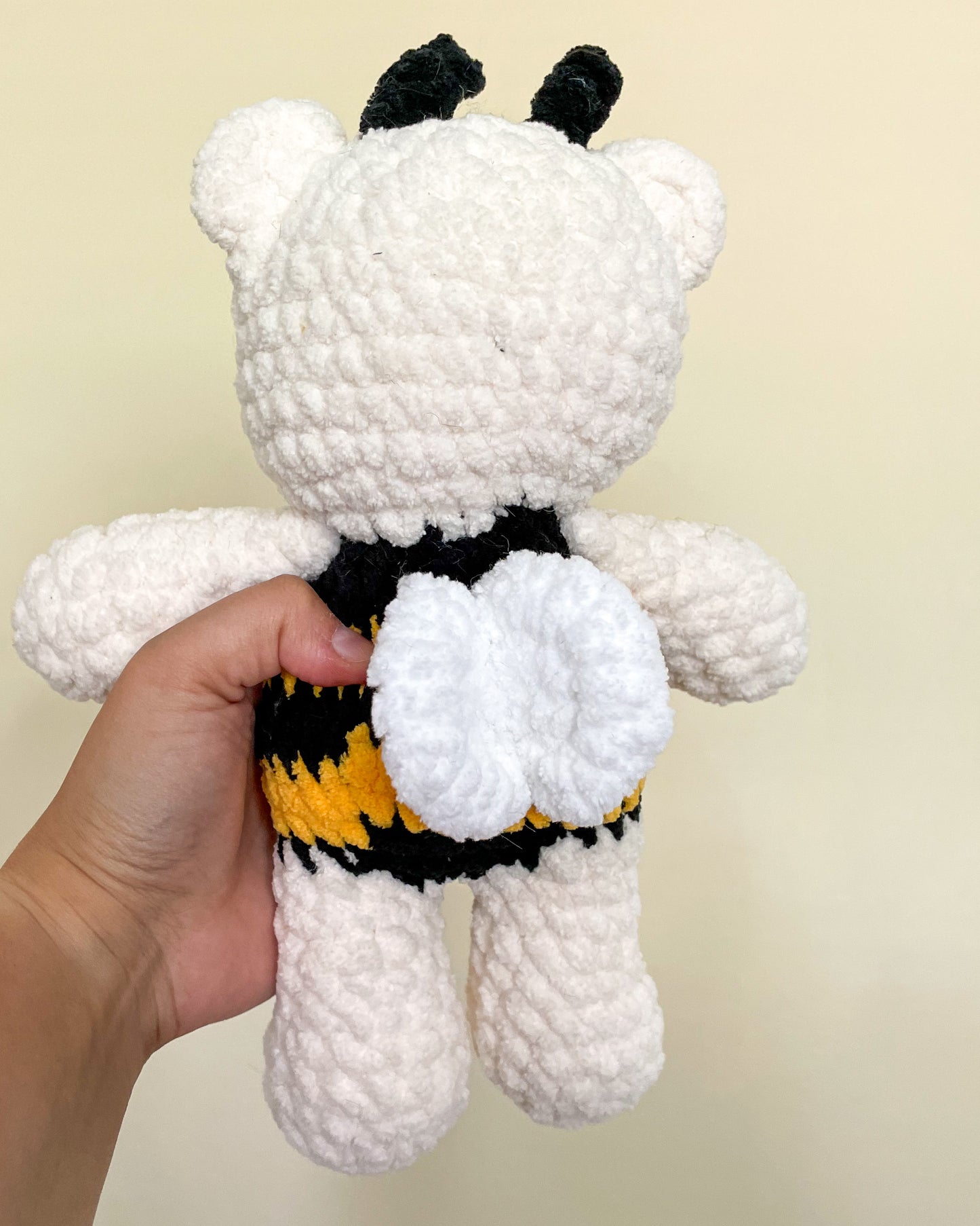 Clover the Bumblebee Bear - Handmade Crochet Stuffed Animal Plush