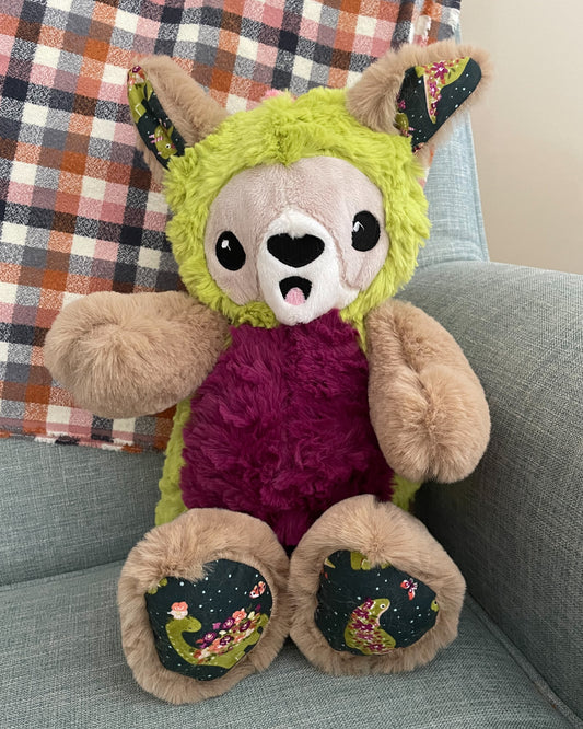 Cora the Dino Corgi - Handmade Stuffed Animal Plush