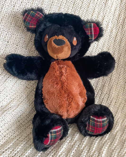 Benjamin the Black Bear - Handmade Weighted Stuffed Animal Plush