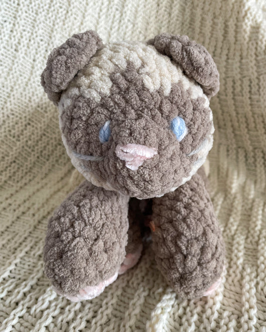 Floppy Siamese Cat - Handmade Crochet Stuffed Animal Plush