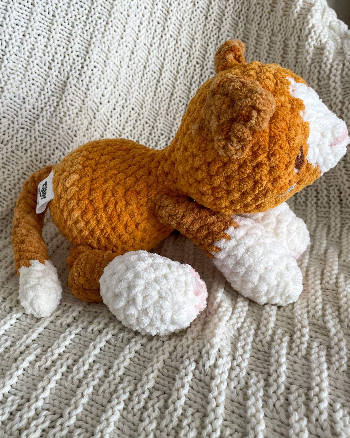 Floppy Orange Cat - Handmade Crochet Stuffed Animal Plush