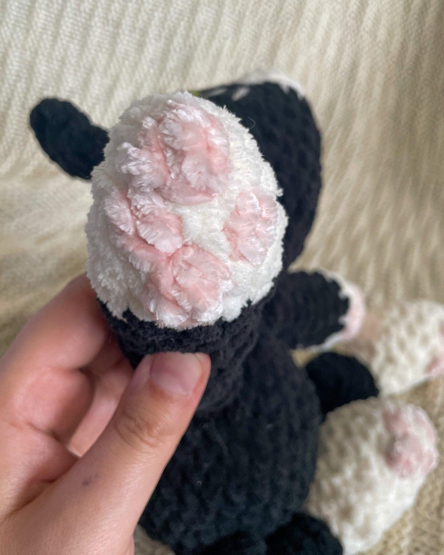 Floppy Tuxedo Cat - Handmade Crochet Stuffed Animal Plush