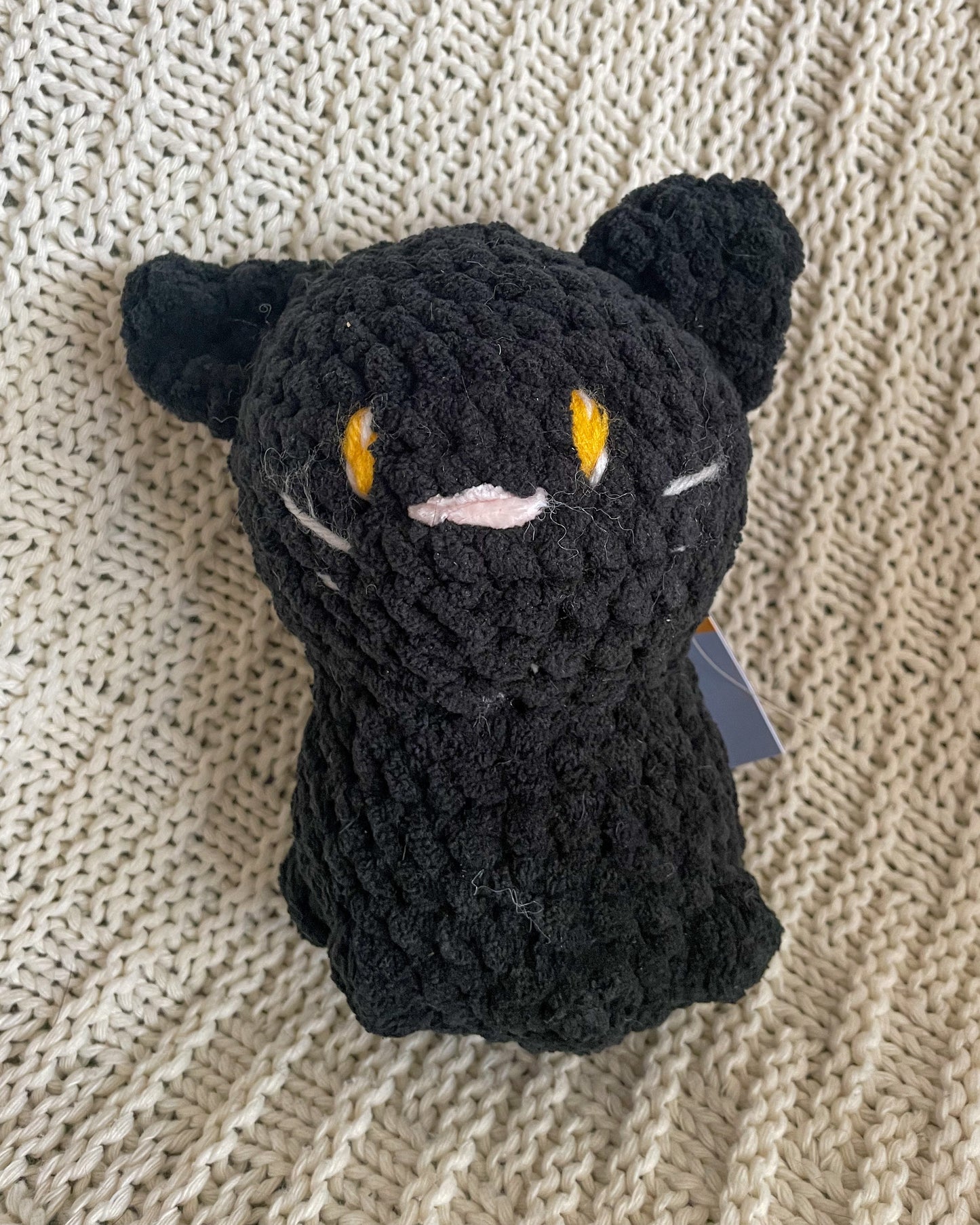 Black Cat - Handmade Crochet Stuffed Animal Plush