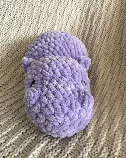 Hippo - Handmade Crochet Stuffed Animal Plush