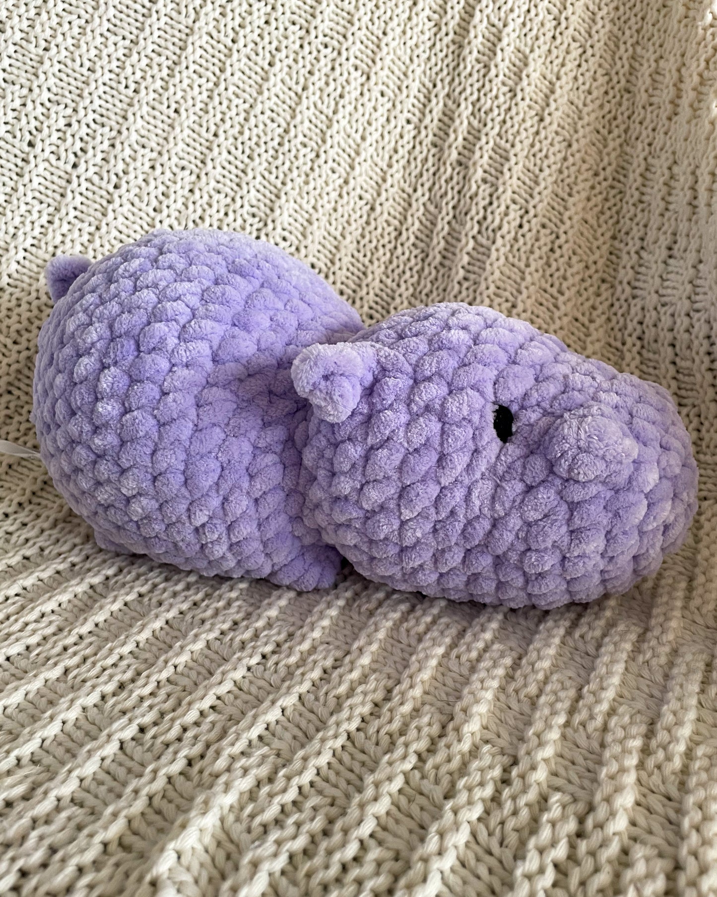 Hippo - Handmade Crochet Stuffed Animal Plush