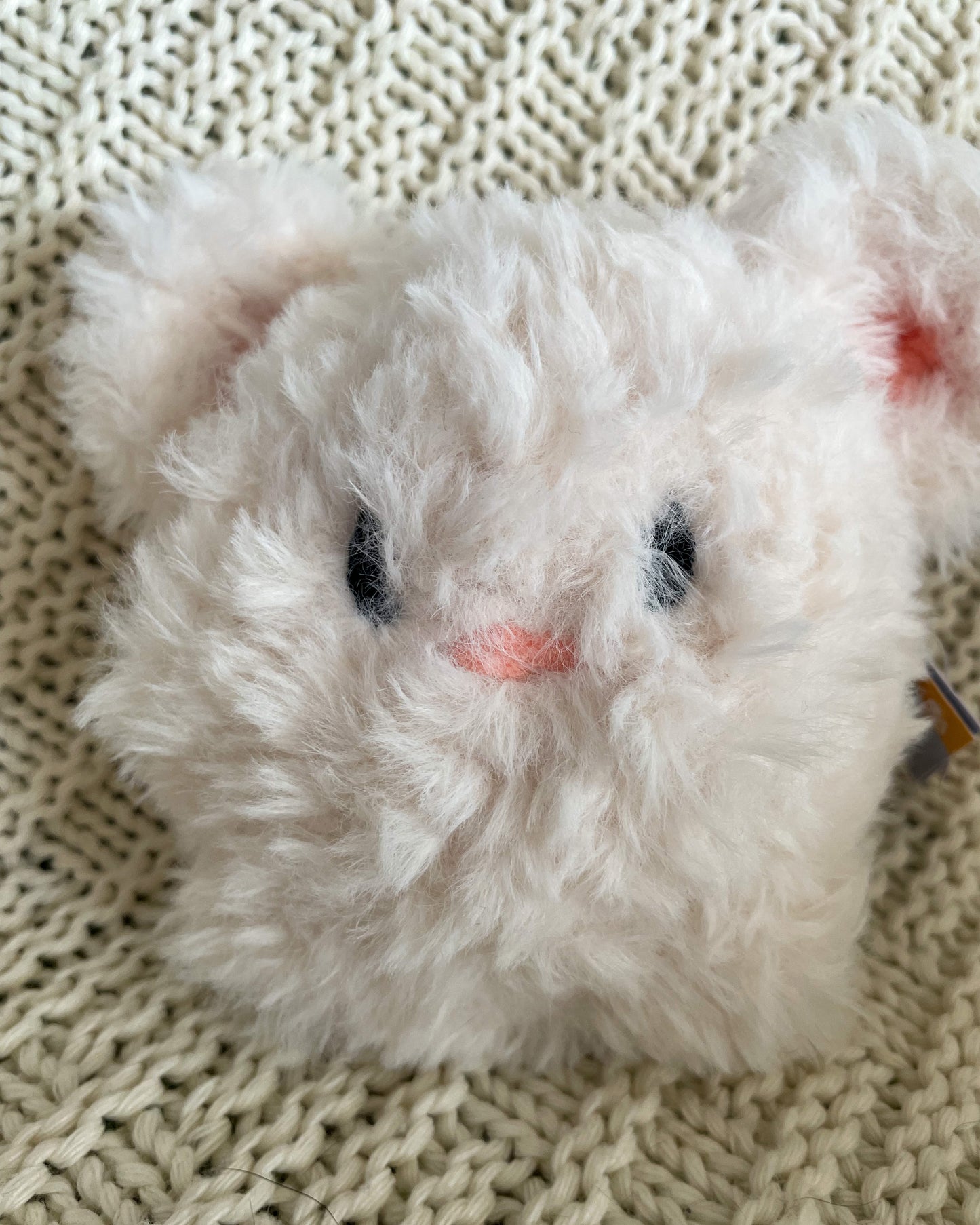 White Fluffy Mouse - Handmade Crochet Stuffed Animal Plush