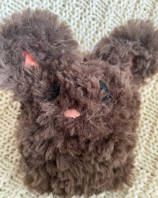 Brown Fluffy Mouse - Handmade Crochet Stuffed Animal Plush