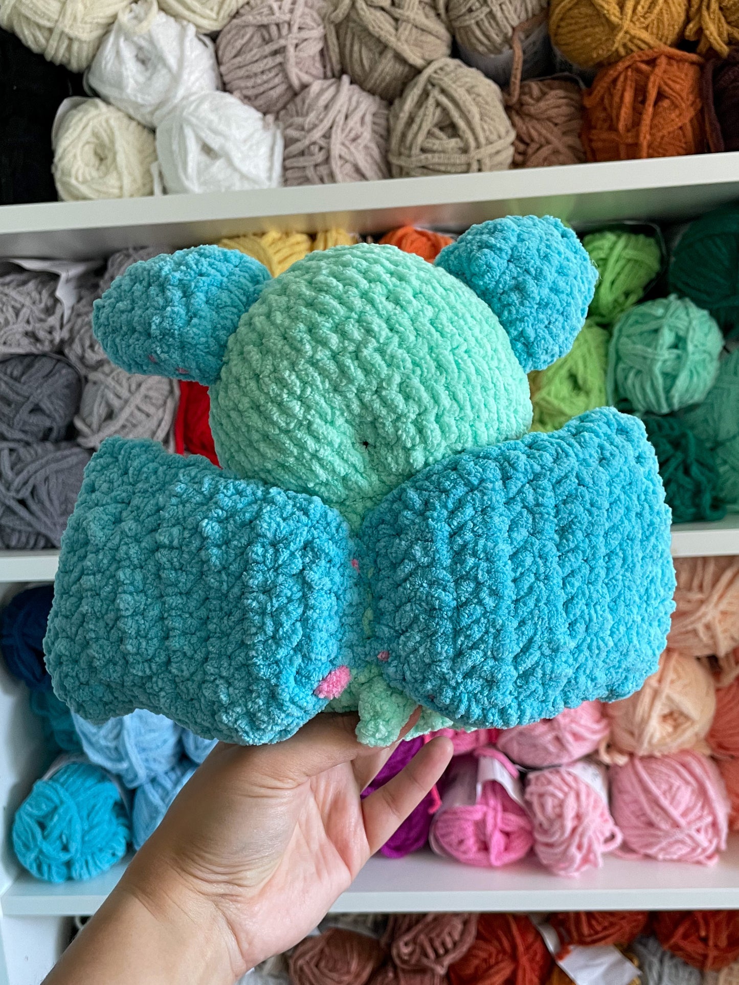 MADE TO ORDER - Pastel Colorblock Bat, Handmade stuffed animal plush