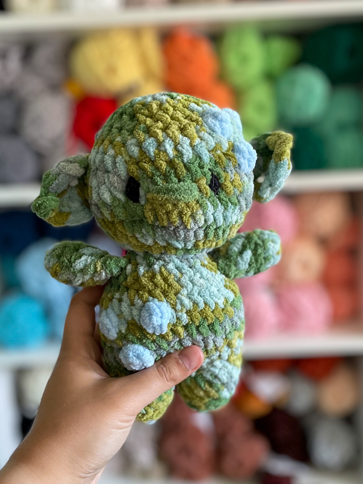 MADE TO ORDER - Forest Goblin with Mushroom Hat, Handmade stuffed animal plush