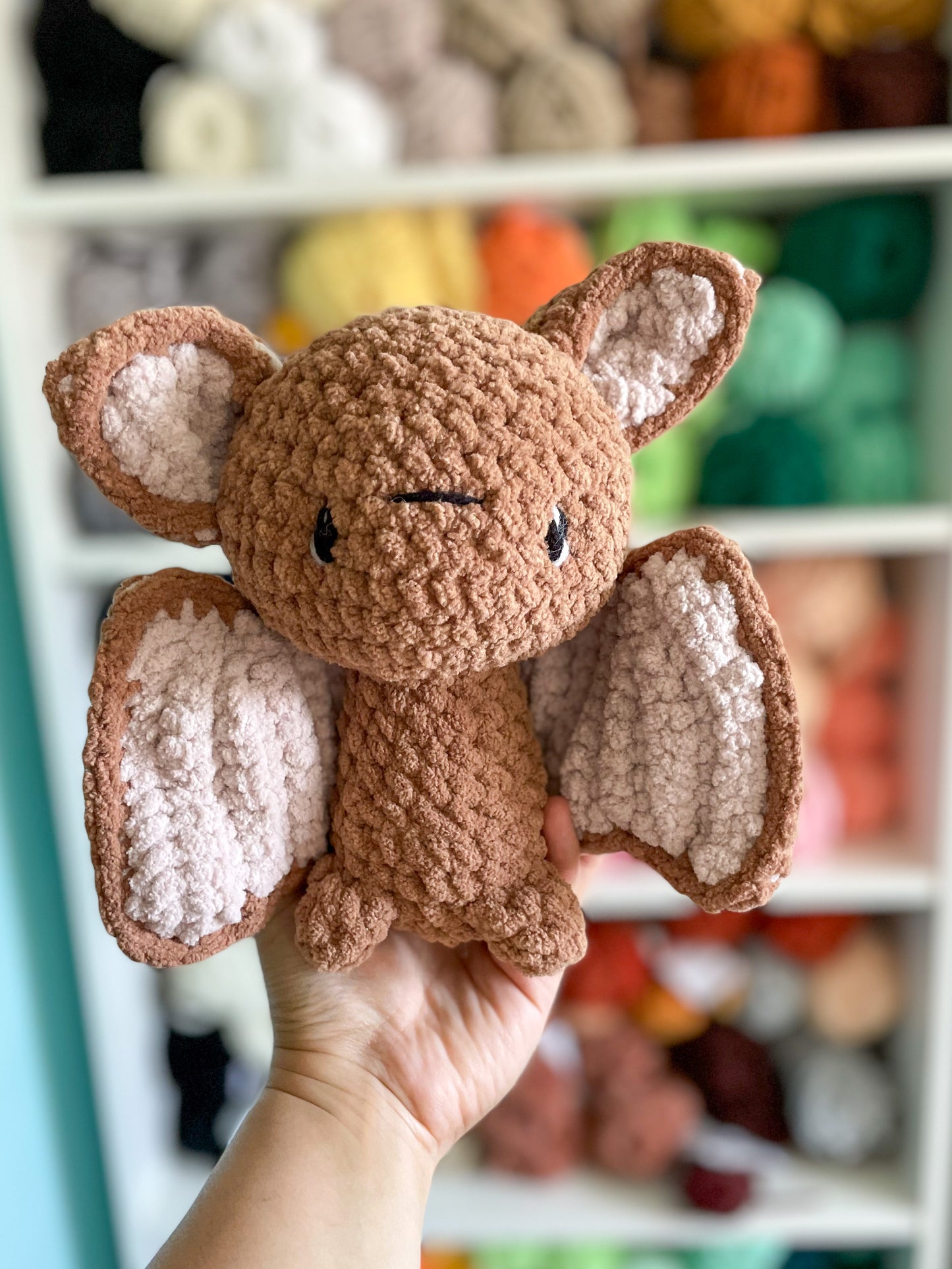 MADE TO ORDER - Neutral Bat, Handmade stuffed animal plush