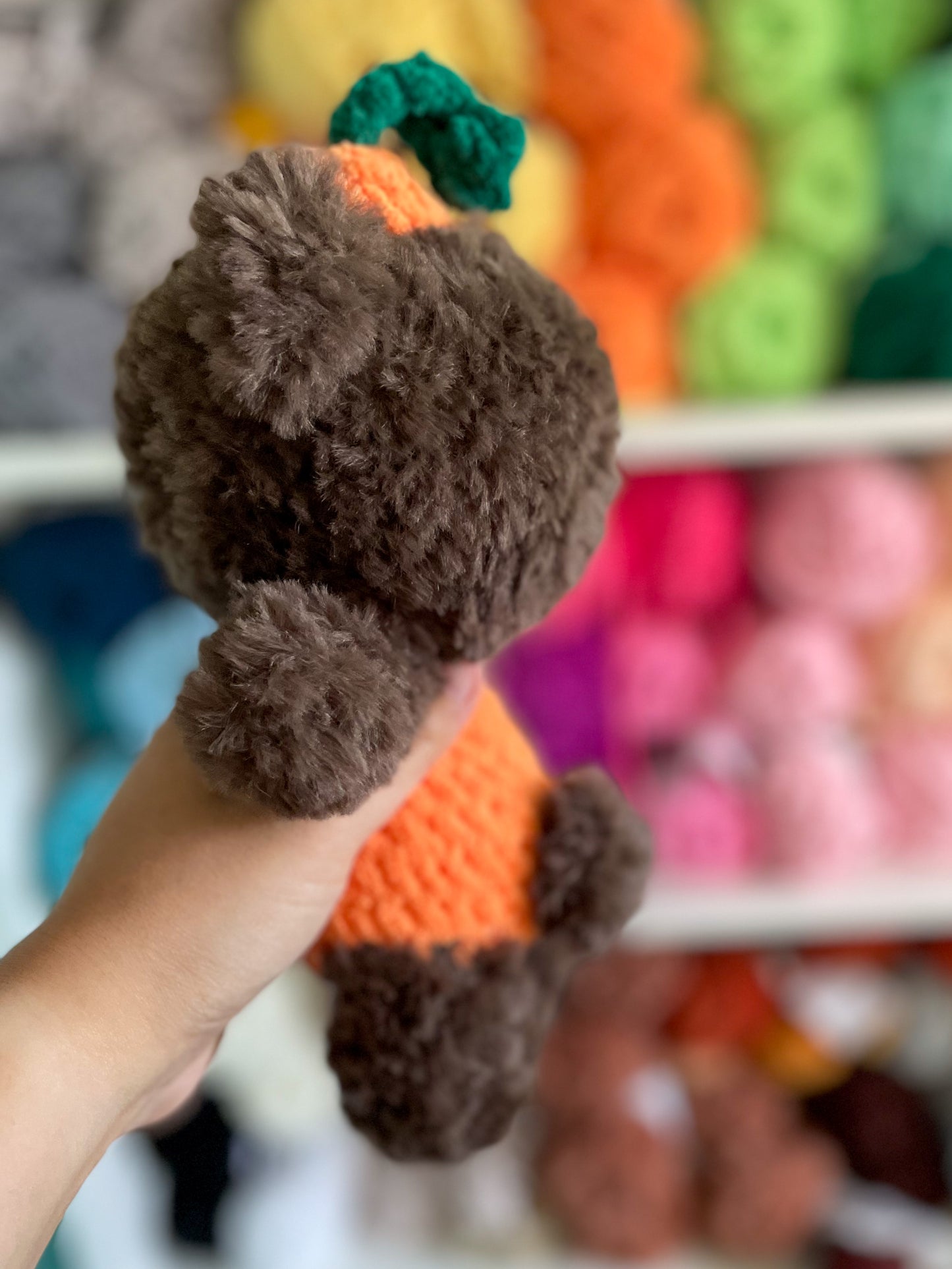 MADE TO ORDER - Pumpkin Bear, Handmade stuffed animal plush
