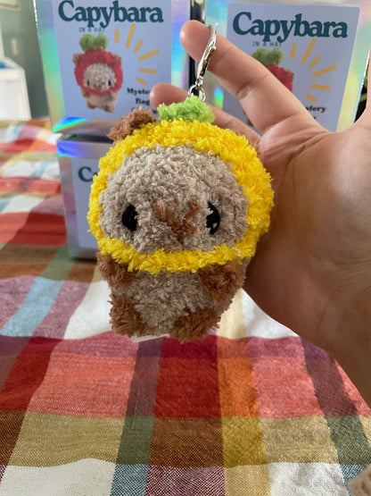 MADE TO ORDER - Capybara in a Hat Plush Bag Charm Mystery Blind Box