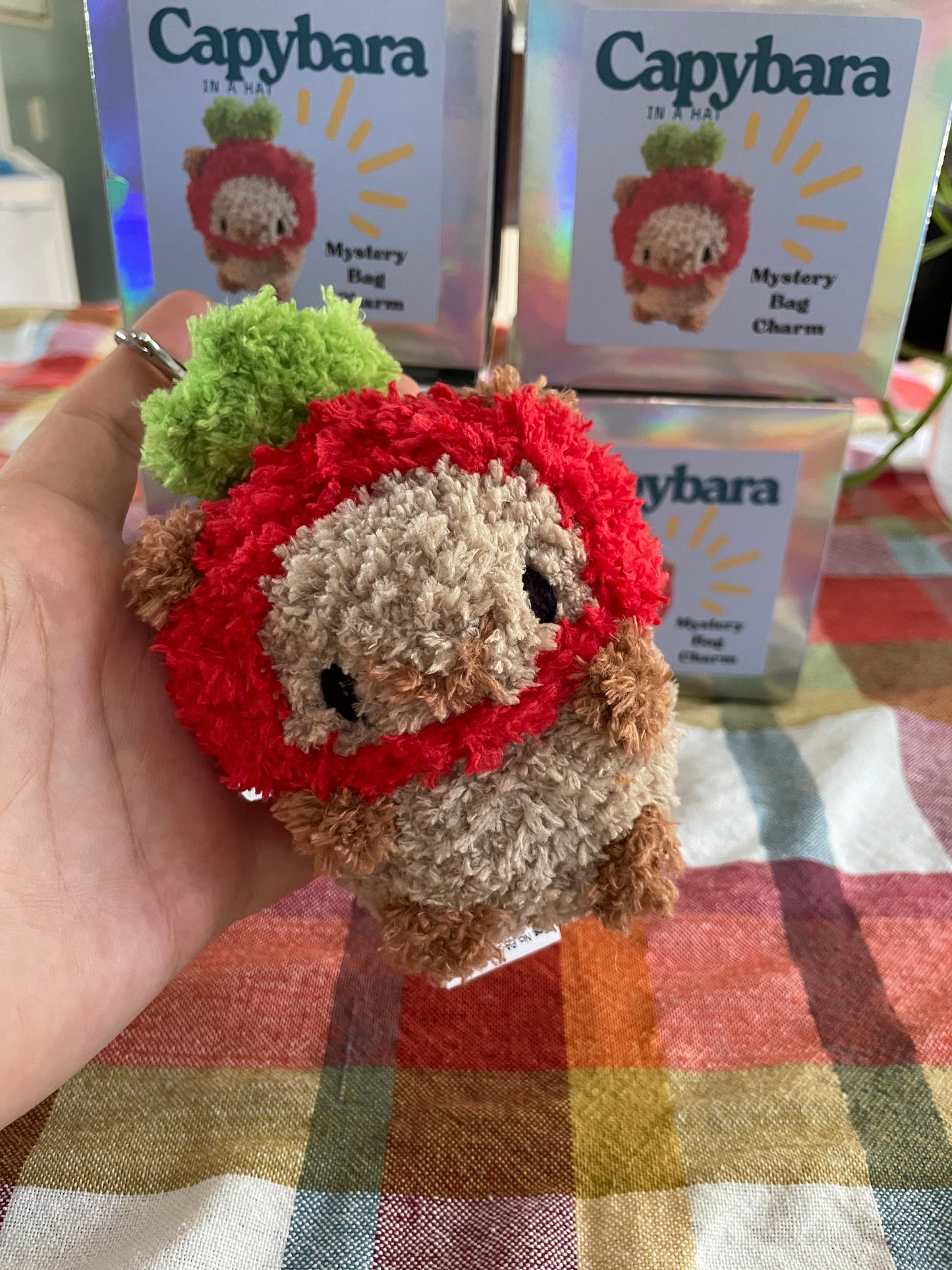 MADE TO ORDER - Capybara in a Hat Plush Bag Charm Mystery Blind Box