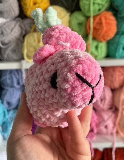 MADE TO ORDER - Strawberry Capybara, Valentine’s Day gift, handmade stuffed animal plush amigurumi