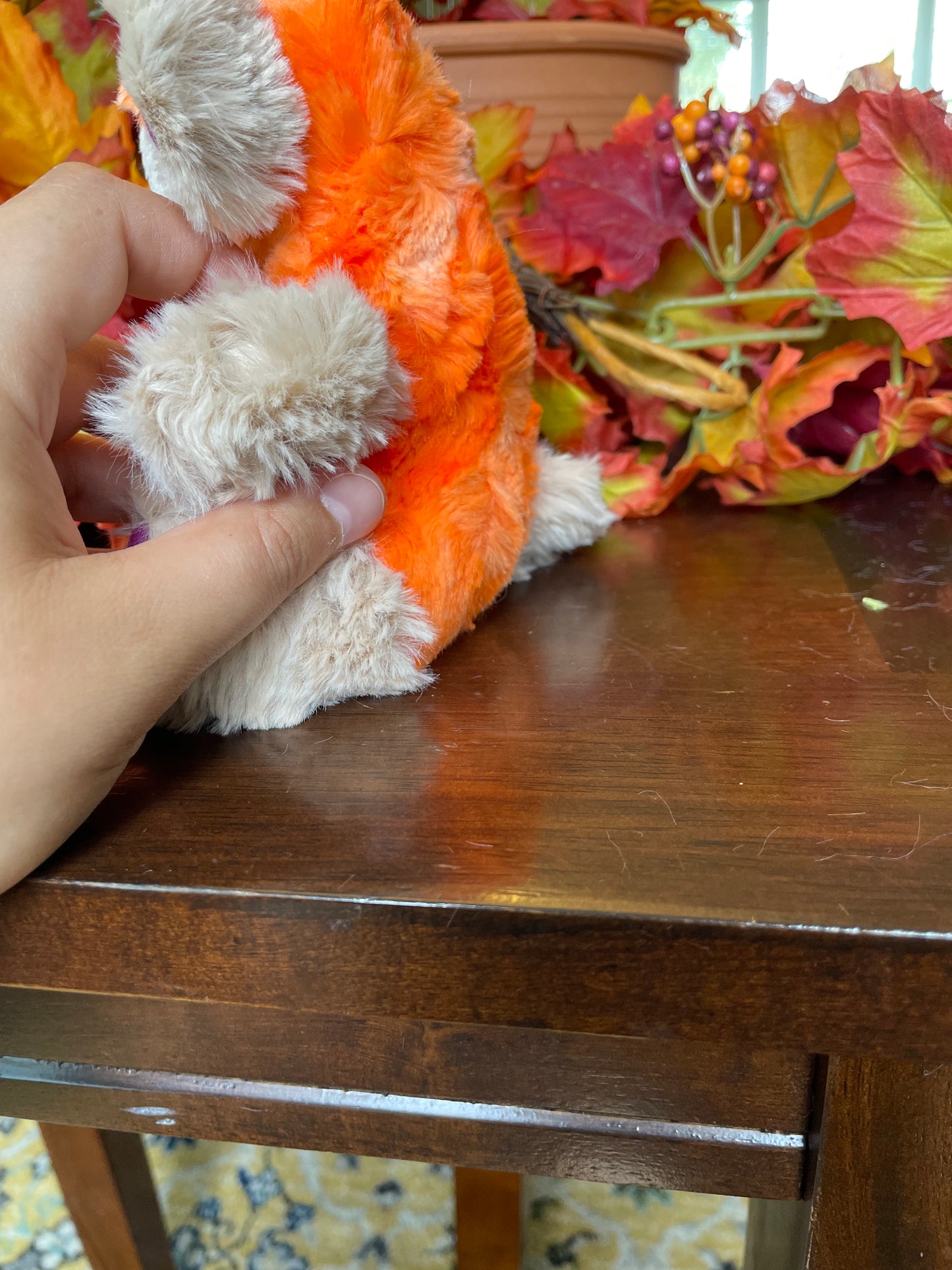 Jack-O-Lantern Bear - Handmade Stuffed Animal