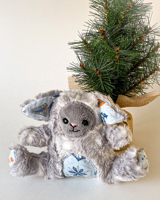 Mini Silver Bunny - Handmade Stuffed Animal Plush