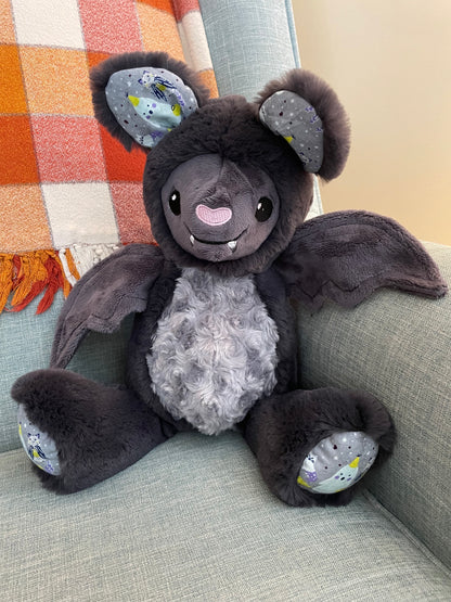 Luna the Bat - Handmade Weighted Stuffed Animal Plush