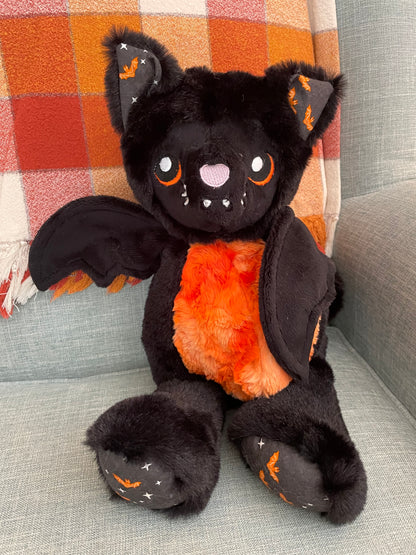 Midnight the BatCat - Handmade Weighted Stuffed Animal Plush